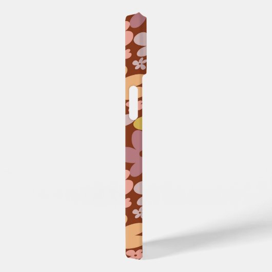 Retro Boho Bloem Power Patroon Case-Mate iPhone Case (Achterkant / Rechts)