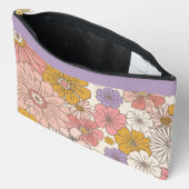 Retro Boho Bloem Tuin Grote Bureaumat Etui (Open)