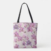 Retro Boho Bloem Tuin Grote Bureaumat Tas  (Achterkant)