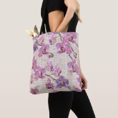 Retro Boho Bloem Tuin Grote Bureaumat Tas  (Dichtbij)