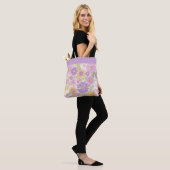 Retro Boho Bloem Tuin Grote Bureaumat Tas  (Op model)