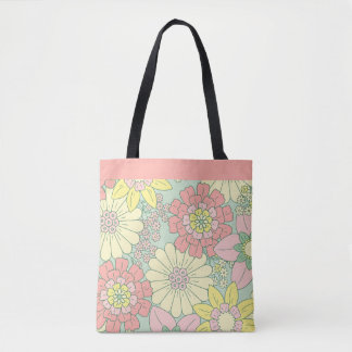Retro Boho Bloem Tuin Grote Bureaumat Tas