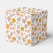 Retro Boho Bloemen Baby shower Dank u Cadeau Bedankdoosjes (Achterkant)