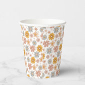 Retro Boho Bloemen Bloemkracht Papieren Bekers (Rechts)