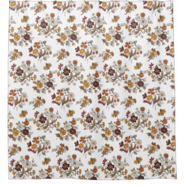 Retro Boho bloemen Mediterraan patroon Douchegordijn