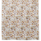 Retro Boho bloemen Mediterraan patroon Douchegordijn (Voorkant)