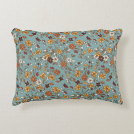 Retro boho bloemen patroon accent kussen