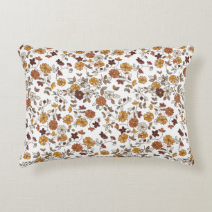 Retro boho bloemen patroon accent kussen