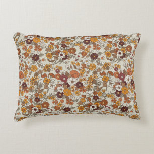 Retro boho bloemen patroon accent kussen