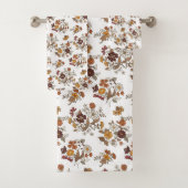 Retro boho bloemen patroon bad handdoek (Insitu)