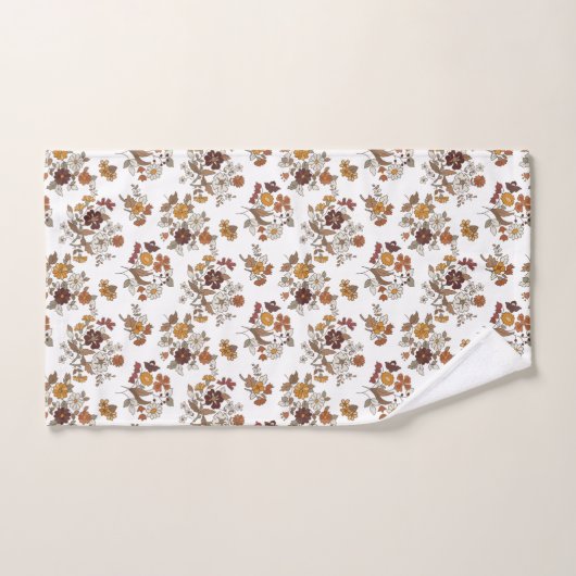 Retro boho bloemen patroon bad handdoek (Handdoek)