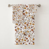 Retro boho bloemen patroon bad handdoek (Insitu)