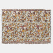 Retro boho bloemen patroon deken (Voorkant)