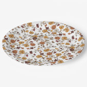 Retro boho bloemen patroon papieren bordje (Gekanteld)