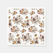 Retro boho bloemen patroon servet (Voorkant)