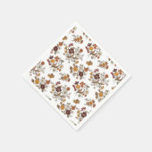 Retro boho bloemen patroon servet (Hoek)