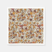 Retro boho bloemen patroon servet (Voorkant)