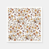 Retro boho bloemen patroon servet (Voorkant)