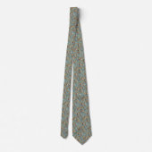 Retro boho bloemen patroon stropdas (Achterkant)