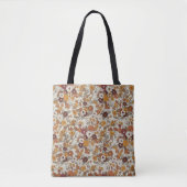 Retro boho bloemen patroon tote bag (Voorkant)