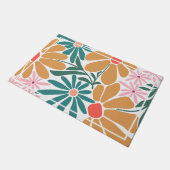 Retro Boho Bloemendecoratie Deurmat (Schuin)