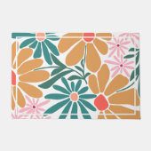Retro Boho Bloemendecoratie Deurmat (Voorkant)