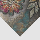 Retro Boho Bloemendecoupage Tissuepapier (Detail)