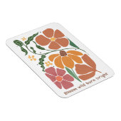 Retro Boho Bloemige Inspiratiequote Magneet (Rechterzijde)