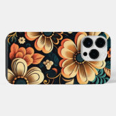 Retro-boho-bloemvermogen iPhone Hoesje (Achterkant horizontaal)