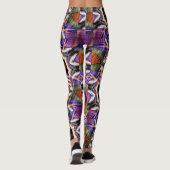 Retro Boho Bohemian Hippie Trippy Rosette Mandala Leggings (Achterkant)