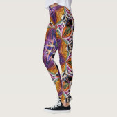 Retro Boho Bohemian Hippie Trippy Rosette Mandala Leggings (Links)