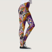 Retro Boho Bohemian Hippie Trippy Rosette Mandala Leggings (Rechts)