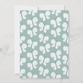 Retro Boho Butterfly 1e verjaardag Dusty Blue Kaart (Achterkant)