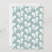 Retro Boho Butterfly Kinder 1e Verjaardag Dusty Bl Kaart (Achterkant)