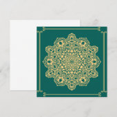 Retro Boho Chic Bohemian Hippie Rosette Mandala Kaart (Voorkant / Achterkant)