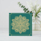 Retro Boho Chic Bohemian Hippie Rosette Mandala Kaart (Staand voorkant)