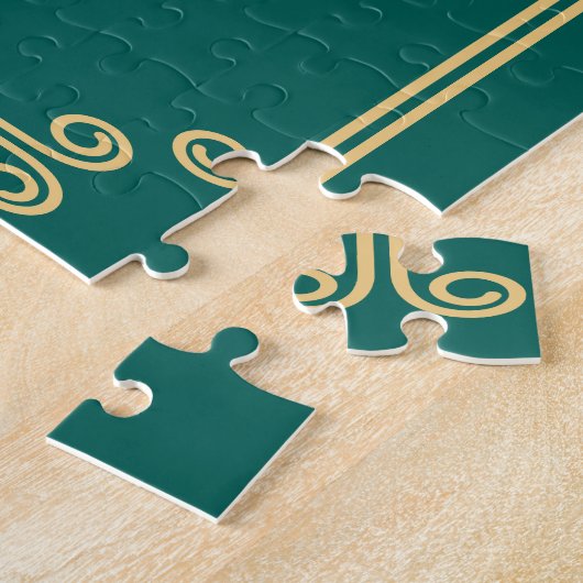 Retro Boho Chic Bohemian Hippie Rosette Mandala Legpuzzel (Zijkant)