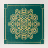 Retro Boho Chic Bohemian Hippie Rosette Mandala Legpuzzel (Horizontaal)