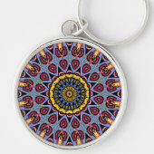 Retro Boho Chic Bohemian Hippie Rosette Mandala Sleutelhanger (Voorkant)