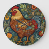 Retro boho chic country kip grote klok (Voorkant)