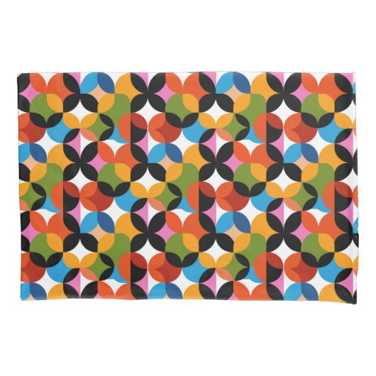 RETRO BOHO Chic Pattern Vibrant Mid Century Modern Kussensloop (Voorkant)