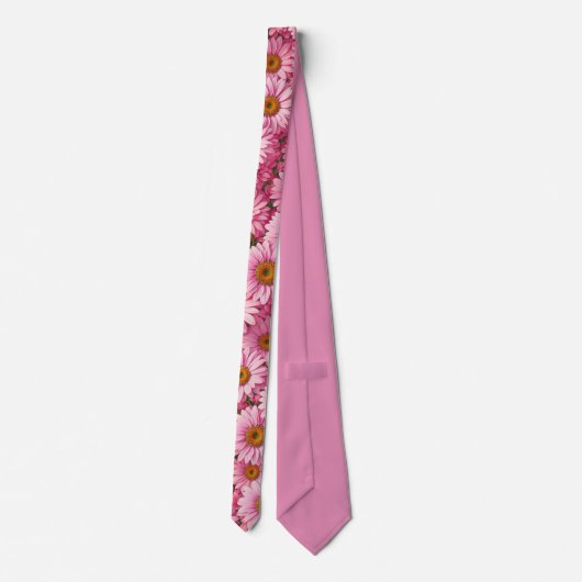 Retro boho chic roze bloemen patroon stropdas (Achterkant)