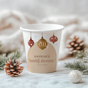 Retro Boho Christmas Bauble Ornament Vrijgezellenf Papieren Bekers