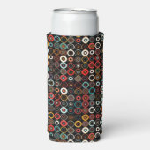 Retro Boho Circles Seltzer Koelbox Blikjeskoeler (Seltzer Voorkant)