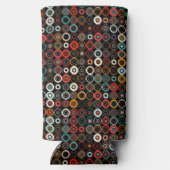 Retro Boho Circles Seltzer Koelbox Blikjeskoeler (Achterkant)