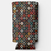 Retro Boho Circles Seltzer Koelbox Blikjeskoeler (Voorkant)