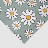 Retro Boho Cute Daisy Floral Pattern Tissuepapier (Detail)