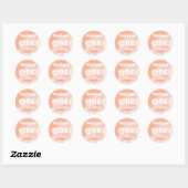 Retro Boho Daisy 1e Verjaardag Sticker Labels (Vel)