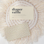 Retro Boho Daisy Baby shower Diaper Raffle Game Informatiekaartje