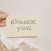 Retro Boho Daisy Baby shower Hartelijk dank Bedankkaart